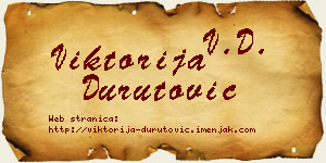 Viktorija Durutović vizit kartica